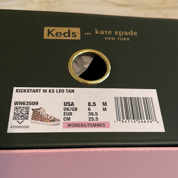 NWOT Kate Spade Keds Leopard Horsehair High Top Sneakers - Picture 11 of 12